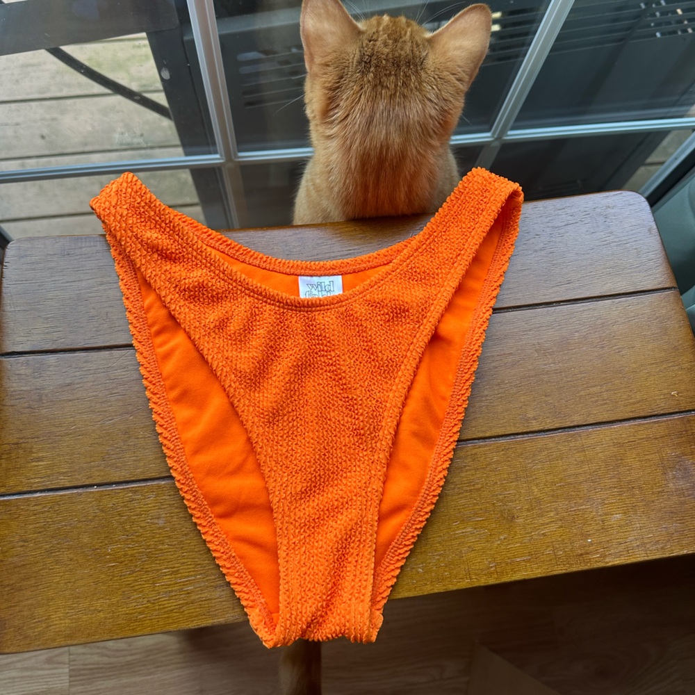 Wild Fable Textured Orange Bikini Bottom